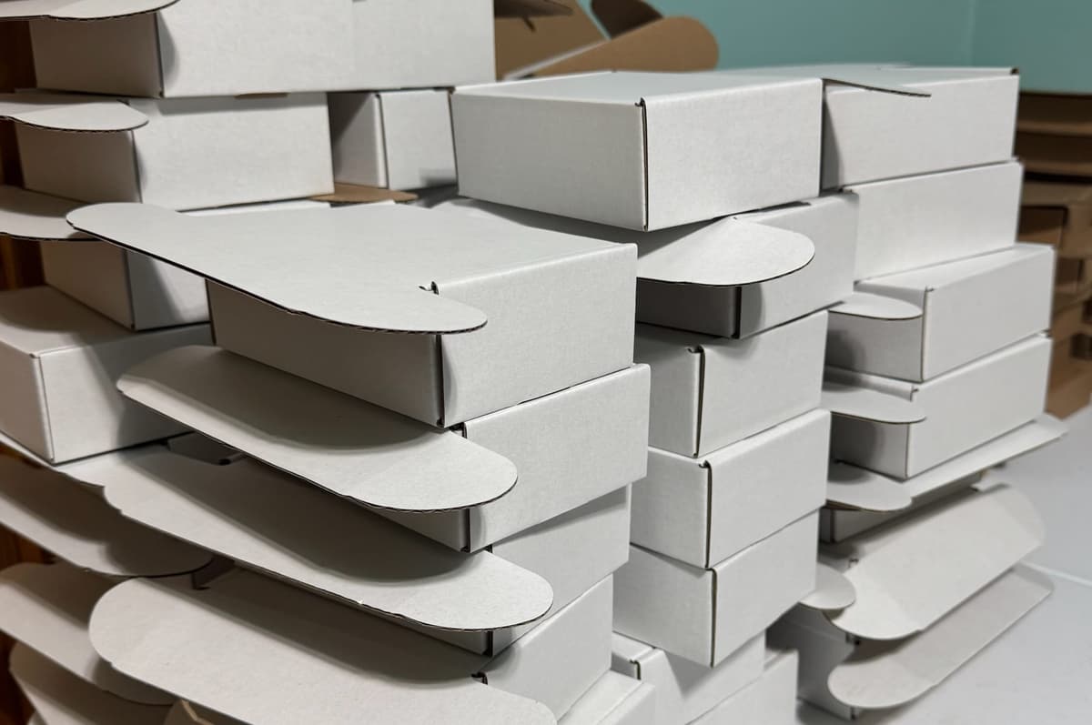 Shipping boxes at BuybackTree warehouse